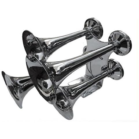 Viking Horns | Four Trumpet Air Horn (Chrome) | Low Pitch | Extremely Loud (152dB) - [V310] Cover