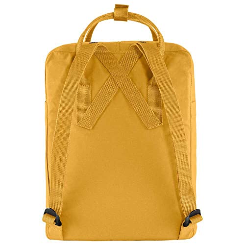 Fjällräven Kånken Backpack for Men, and Women - Lightweight Rugged Vinylon Fabric, Dual Top Handles with Snap Closure, and Classy Look Ochre/Confetti Pattern One Size One Size4