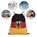 Cute Germany Flag Drawstring Backpack Gym String Bag Adjustable Germany Sports Drawstring Bag For Women Men