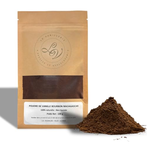 Vainilla Bourbon de Madagascar en Polvo 250 g – 100% Vainas de Vainilla Natural – Aroma Gourmet Intenso – La Vanillerie