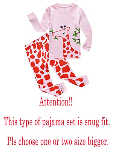Image of KikizYe Girls Pajamas Set Kids Long Sleeve PJs Cotton Jammies