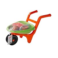Small Wheelbarrow with Garden Tools, Sandpit Toy, Sand Toy, 5 Pieces, 46 cm