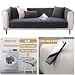 Edumov Sofa Überzug, Sofaschoner Rutschfester - Sofabezug Couchschoner L Form Ecksofa- Couch Überzug 2 3 4 Sitzer - Sofa Cover Überwurfdecke - Weiche Sofadecken Sitzfläche(Grau, 70x150cm)
