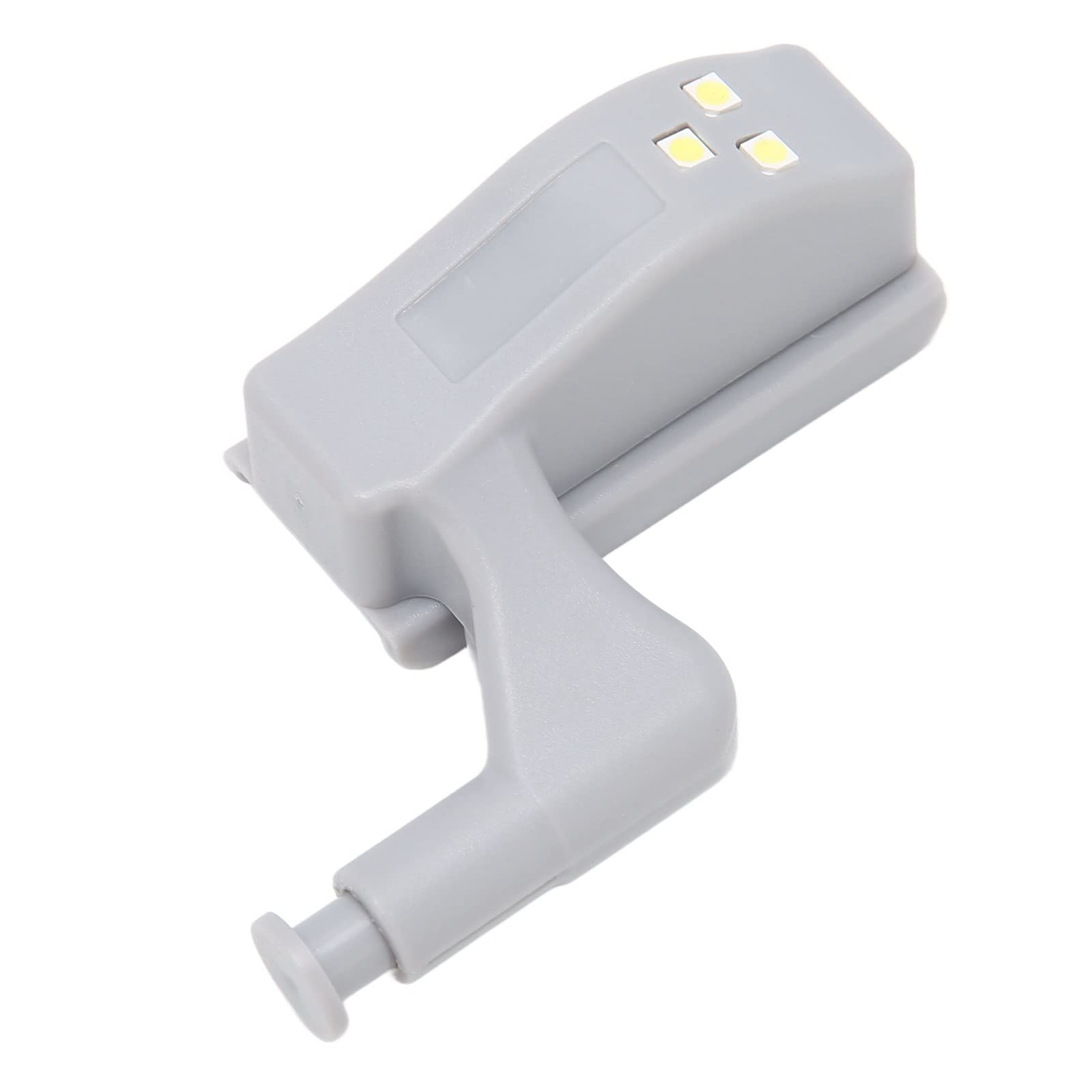 Walfront 10 Sets LED Hinge Lights with 3 LED Lamp Beads, High Brightness Cabinet Lights for Closets, Easy Installation ABS Material (White Light + Battery)