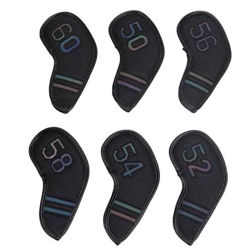 Couvre-tête de fer de golf en cuir PU noir de qualité supérieure pour une protection élégante