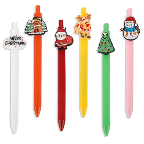 Bolígrafos Gel de Navidad para Escritura 6 Unidades