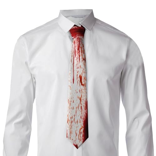 Blood Splatter Horror Men'S Classic Silk Smooth Tie, Suitable For Pairing With Formal Occasions4