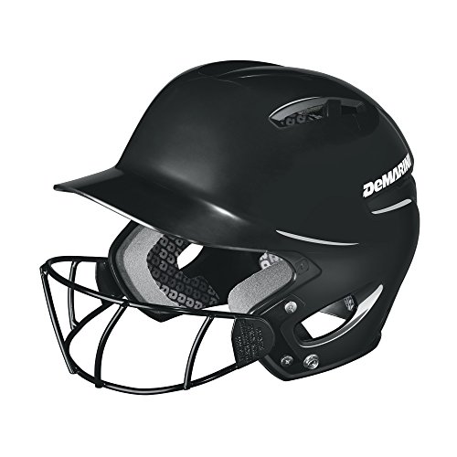 DeMarini Paradox Protege Pro Batting Helmet with Mask, Black, Large/Extra Large (7-7 5/8)