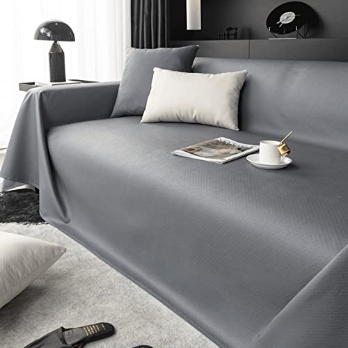 Copridivano Impermeabile In Finta Pelle Bovina Per Animali Domestici Bambini, Copridivani Asciugamano Per Divano Antiscivolo Decorazione Soggiorno Fodere Proteggi Divano(90x210cm/35'x82',Grey2)