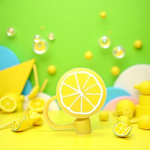 4 piezas tapas para pitillos de silicona amarillo miniatura 4