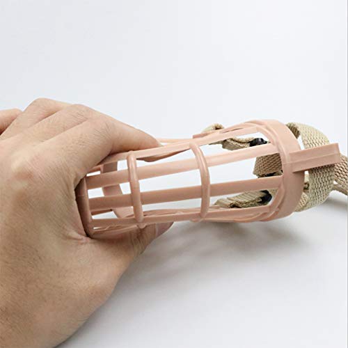 Juego de bozal para perro, jaula ajustable de plástico antimordeduras, cubierta bucal transpirable y cómoda para perros pequeños, medianos y grandes, 7 piezas