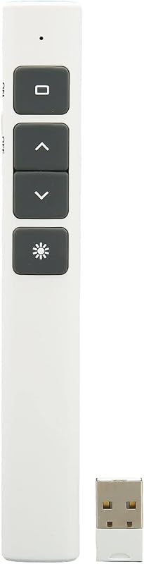 Wireless Presenter Remote, Presentation Clicker 109yd Control Battery Powered Presentation Remote Control Pointer for Meeting Teaching