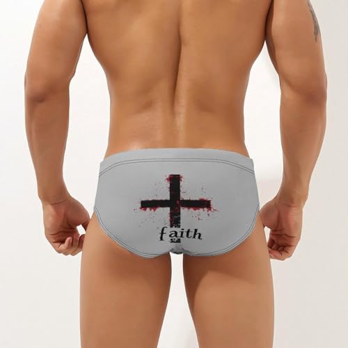 Faith Crosses Mens Swim Briefs Quick Dry Triangle Trunks Swimsuit Swimming Bikini Swimwear2