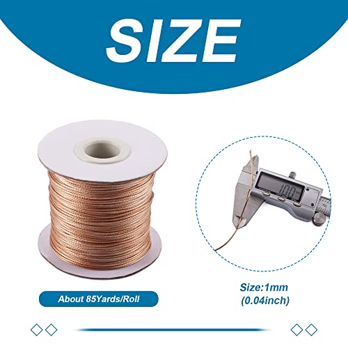 Cordón de poliéster encerado   Cheriswelry          de 1 mm para tejer pulseras de macramé 4