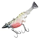 Variété de tailles et de poids : cette crevette souple multi-sections est disponible en trois longueurs différentes : 3 cm, 8 cm et 10 cm, vous permettant de choisir la taille la plus adaptée à vos besoins de pêche. Il est également disponible en trois poids différents : 4,5 g, 12 g et 21 g, polyvalence dans différentes conditions de pêche et espèces cibles.