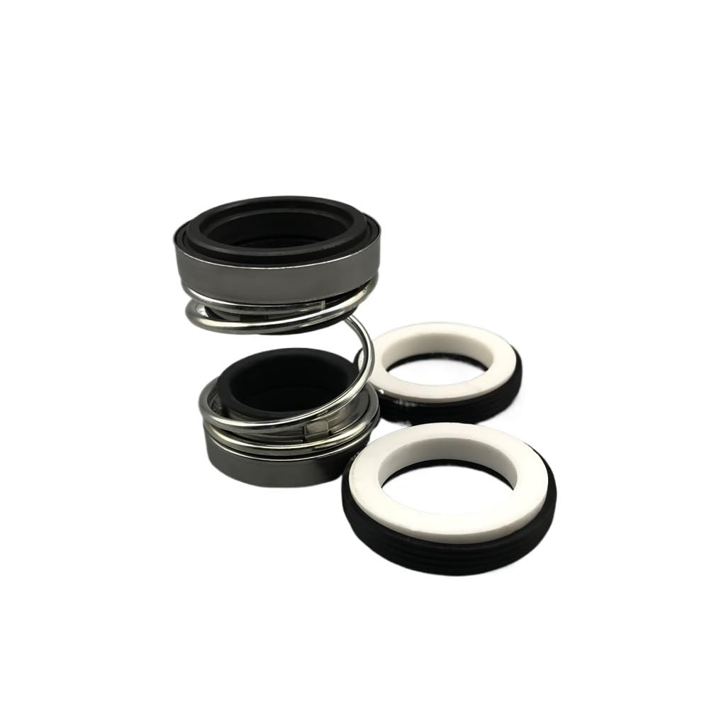 1PC Mechanical Seal 202 Series Fit 12 14 15 16 17-95mm OD Shaft Double Face Water Pump Mechanical Shaft Seal Unbalanced Single Spring (Color : SiC-SiC-NBR, Size : 16mm)
