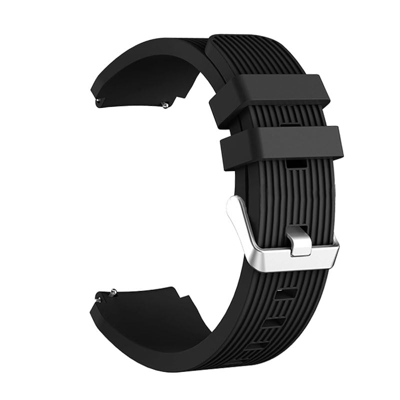 20mm 22mm watch band for Samsungs Gear S3 S4 Frontier Classic band Replacemet band Samsungs Galaxys Watch 46mm 45mm 42/41mm strap (Black, Gear S4 46mm)