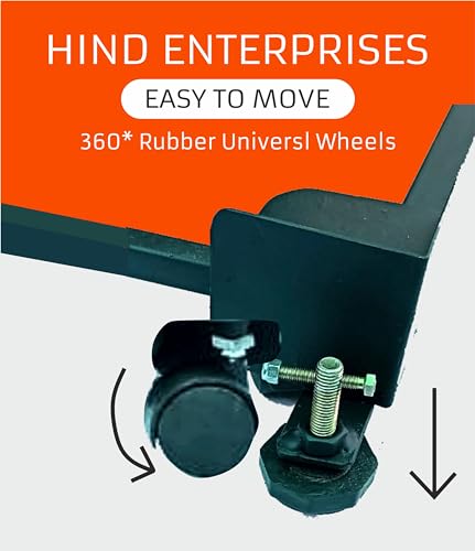 Image of Hind's Iron Washing Machine or Refrigerator Adjustable Folding Stand with Wheels
