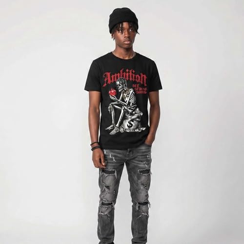 Image of DopeSkill Graphic Tee Streetwear Hip Hop Hypebeast Street Style Unisex T-Shirt Sneaker Colour Matching Shirts Horror Skeleton