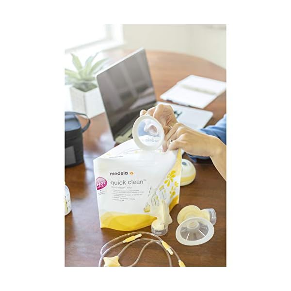Medela Quick Clean Micro-Steam Bags, 12Count Sterilizing Bags for Bottles & Breast Pump Parts, Eliminates of Common… – Bild 4