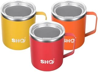 SHO Flexi - Ultimate Insulated Stainless Steel Reusable Coffee Mug - 4 Hours Hot, 8 Hours Cold - 370ml - BPA Free (370ml, Pastel Pink)