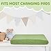 Peryiter 4 Pcs Changing Pad Cover 16 x 32 Inch Ultra Soft Dots Plush Changing Table Covers for Baby Girls and Boys(Green Series Colors,Leaf)