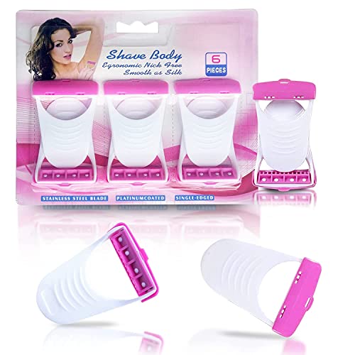 B-LADY Disposable Bikini Hair Shave Razor, Mini Shaver Remover, Body Razor for Women, Disposable Blades Pack of (12)