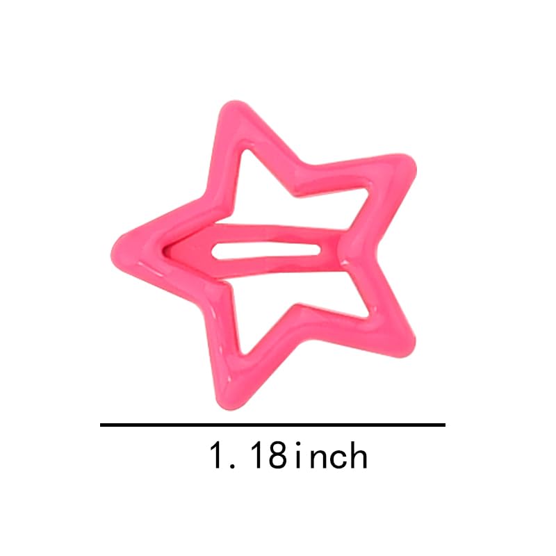 Pinzas para cabello brillan en oscuridad estrellas 10 pzas miniatura 2