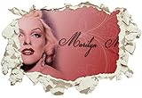 Unified Distribution Marilyn Monroe - Wandtattoo mit 3D Effekt, Aufkleber für Wände und Türen Größe: 92x61 cm, Stil: Durchbruch