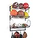 Sunix Sports Equipment Storage, Ball Storage Rack Basketball Holder Wall Mount Shelf with Hooks, 3 Racks, Black