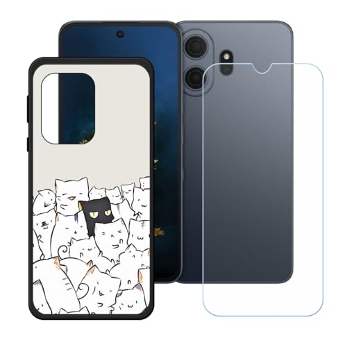 BMPNLSZ �K�p TCL NxtPaper 70 Pro�p+HD�����K���X�ɓK�����ėpTPU�P�[�X�A�V���J�Q���P�[�X�o���p�[�ی�o�b�N�P�[�X-TCL NxtPaper 70 Pro�p�ɓK����9�d�x�X�N���C�u�h�~�X�N���[���v���e�N�^(6,9") - WZ