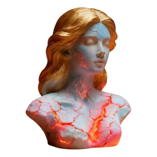 Lampe de table sculpture 3D lumineuse figurine Vierge, cadeau de baptême