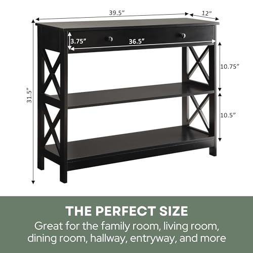 image for Convenience Concepts Oxford 1-Drawer Console Table 39.5