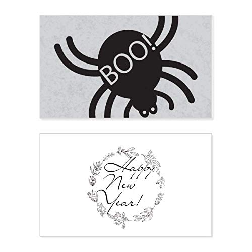 Tarjeta de felicitación de Año Nuevo temática de araña para un Halloween inolvidable