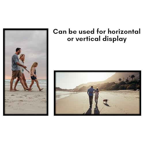 Americanflat 18x36 Picture Frame with Polished Plexiglass - Streamline Collection - Thin Border Picture Frame for Wall Display - Hanging Hardware Included - Black