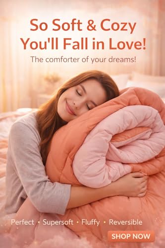 Image of Dual Tone Reversible Ultra-Soft Heavy Glace Cotton Comforter Double Bed | 90x100 Inch |Filled with Pure Microfiber | All-Season Premium Comforter (Mist Red)