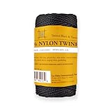 Just For Nets Twisted Tarred Nylon Bank Line Twine, Black, 1lb Spool - Heavy Duty String for Net Repair, Camping, Trot Line Fishing, Bushcraft Cordage (#42-1lb Spool)