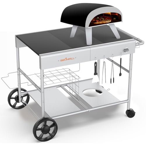 BBQMall Upgraded Pizza Oven Cart