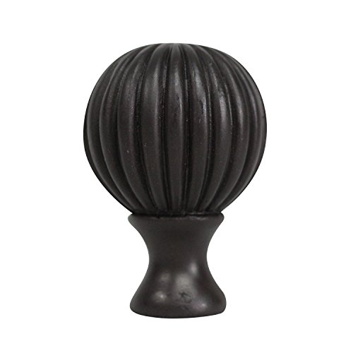Image of Urbanest Fluted Ball Lamp Finial, 2 1 /8-inch Tall, Oil-Rubbed Bronze