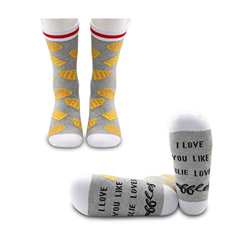 Chaussettes Parks and Rec Lot de 2 paires I Love You Like Leslie pour cadeau séries TV