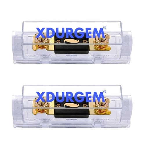 XDURGEM 200 Amp ANL Fuse Holder 0/2/4 Gauge Fuse Block with 200Amp 32VDC ANL Fuses for Audio and Video Systems Car Audio Truck DIY(2 PCS)