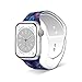 UTRSIFB Mens Fashion Silicone Replacement Strap Compatible with iWatch Series, Trendy Watch Bands for Men Space Galaxy Blue Rose Flower