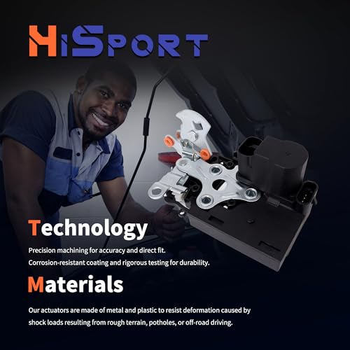 Image of HiSport 15110511 Rear Trunk Door Latch - Replace 931-298 15159269 | Compatible with Buick Rainier Chevy Trailblazer EXT GMC Envoy XL Envoy XUV Isuzu Ascender Oldsmobile Saab 9-7x 2002-2009