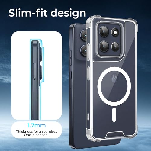 Image of A rtistque Clear Back Cover Case for Motorola Moto G86 | Compatible with Mag-Safe| Acrylic | Transparent Case | Shockproof TPU | Stylish Protective Design - Transparent