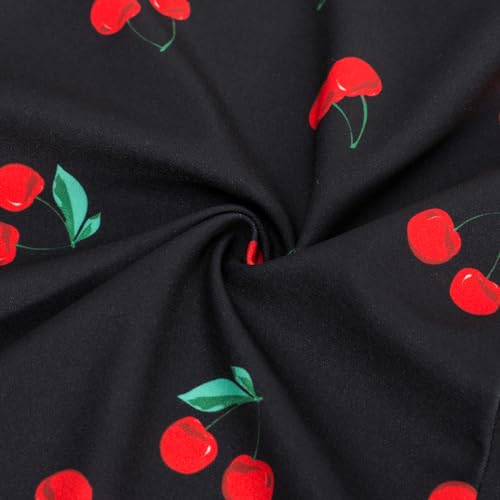 Image of Belle Poque Women's 1940s Vintage A Line Swing Dress Keyhole Tie Dress Round Neck Work Dress Tea Dress