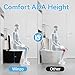WinZo Smart Toilet with Built-in Tank, Square Comfortable Seat Height One-Piece with Warm Water Bidet, Heated Seat & Auto Drying, Modern Elongated Smart Toilet with Bidet Built In,Foot Kick Flush