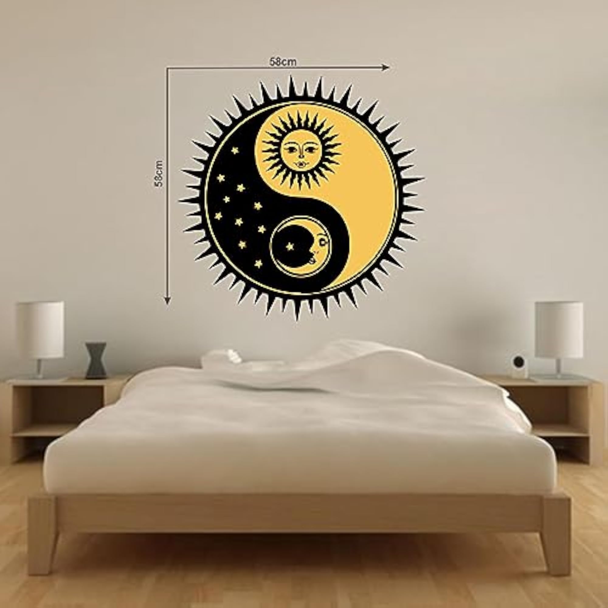 Decorative Sun and Moon Wall Sticker & Decal