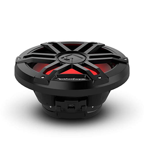 Image of Rockford Fosgate M1D4-12B Color Optix 12 inch DVC 4-Ohm Multicolor LED Lighted Marine Subwoofer - Black