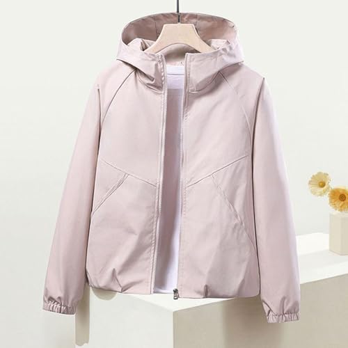 Trench court femme respirant et léger avec poches zippées pour l'automne
