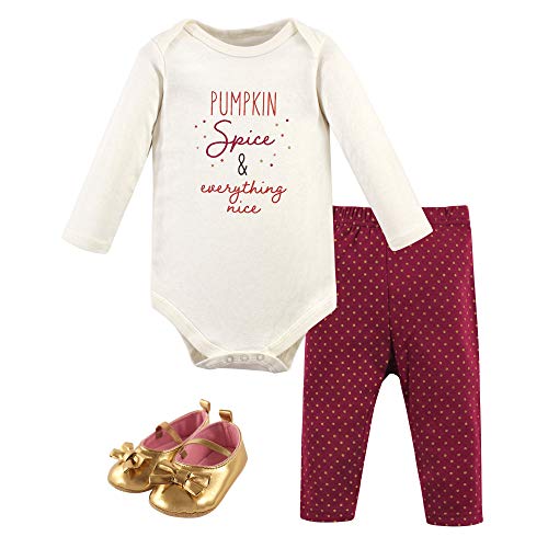 Image of Hudson Baby Unisex Baby Cotton Bodysuit, Pant and Shoe Set